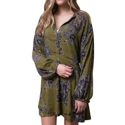 Free People Shake It Mini Olive Green Flowy Tiered Cinch Waist Dress Size Small | eBay Free People Shake It Mini Olive Green Flowy Tiered Cinch Waist Dress Size Small | eBay
