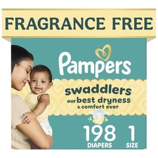 Swaddlers Diapers, Size 1 8-14 lbs , 198 Count, Fragrance 1,