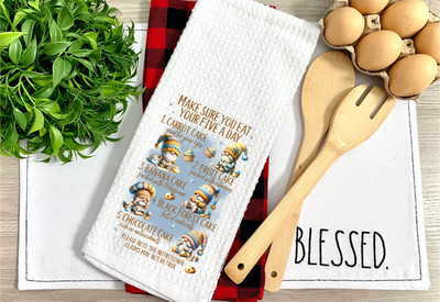 Cake List, Waffle Weave Dish Towel/Dish Cloth, Micro Fiber (T607)