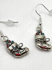 Brighton Christmas Stocking custom French wire earrings NWOT