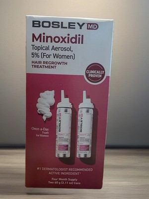 Bosley Hair Regrowth Treatment Women 5% Minoxidil Topical Aerosol NIB 01/2027