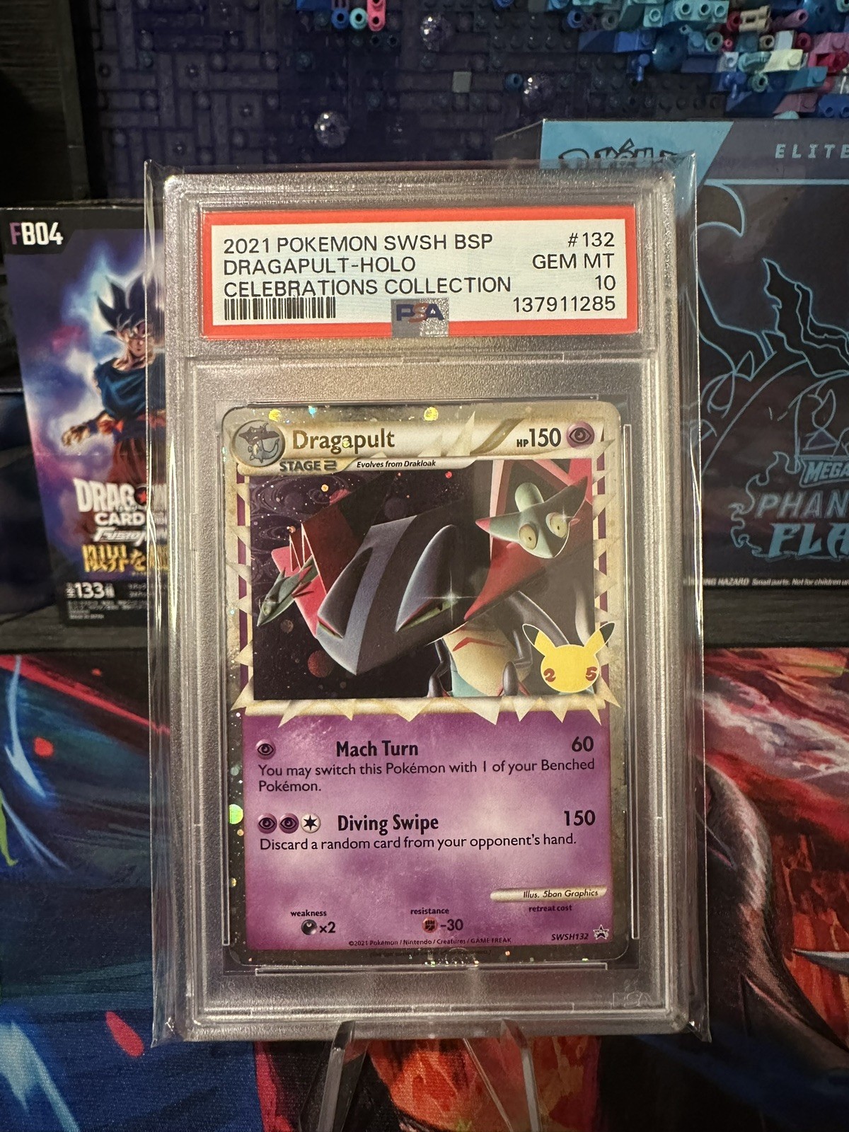 PSA 10 Dragapult Prime SWSH132 Celebrations Promo Black Star Pokemon English