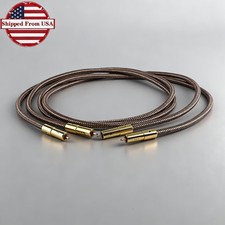 Pair HiFi Signal Cord 6N OCC Copper Wire Gold Plated Plug Interconnect RCA Cable