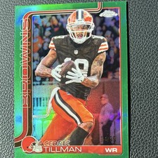 Topps Chrome 2025 Cedric Tillman Browns Green Parallel #67 Serial Numbered /99