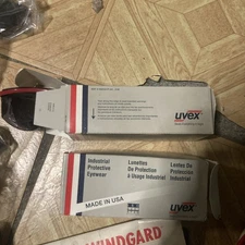 Uvex Astrospec 3001 Safety Glasses Gray Lens USA American Flag Genesis 3201