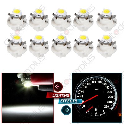 10X White  B8.4D 5050 1SMD LED For BMW E32 E34 E36 Dash Gauge Instrument LED