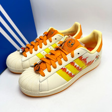 Men adidas Originals Superstar II Pokemon Charmander Shoes White Orange KI2855
