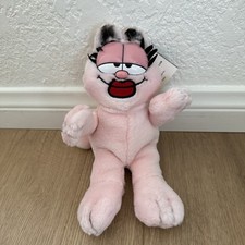 VTG Garfield Arlene Plush NWT Fine Toys 1978 Paws Bean Bag Sitting 6" Pink Cat