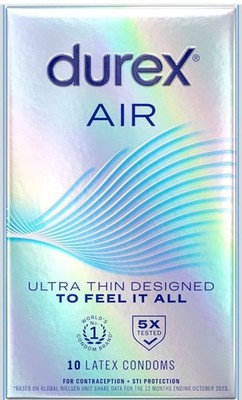 Durex Air Ultra Thin Condoms 10 Ct Each EXP 05/2029
