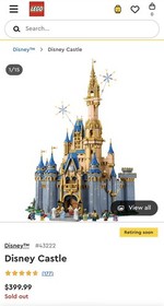 LEGO Disney 43222 Disney Castle &mdash; New, Factory Sealed, Unopened (retiring soon)