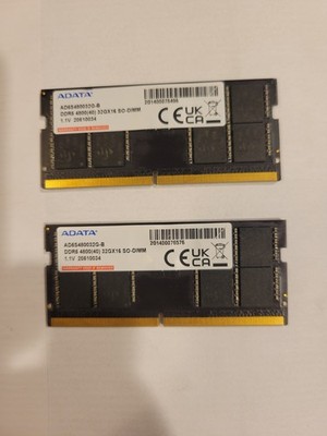 ADATA AD5S480032G-B 32GX16 PC5-4800 DDR5 SODIMM LAPTOP MEMORY.