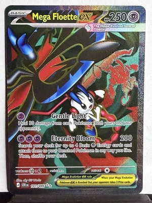 Mega Floette Ex 101/086 English Chaos Rising Full Art Ultra Rare CRI Pokemon