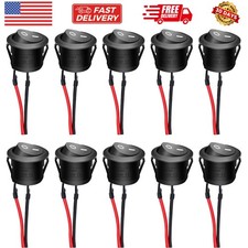 10Pcs 12V Round Rocker Switch AC 6A/250V 10A/125V SPST 2 Pin 2 Position On/Of...