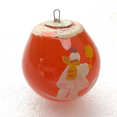 Vintage Christmas Glass Ornament Tree USSR Xmas Antique Decoration Rare Old Lamp