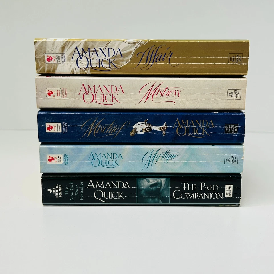 5  Amanda Quick Paperbacks: Affair, Mistress, Mischief, Mystique, Paid Companion - image 3 of 4