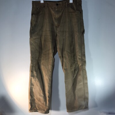 Dickies Lt. Brown Canvas Carpenter Work Pants Mens Size 38X32 Nicaragua