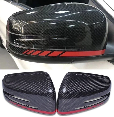Carbon Fiber Mirror Cover Replace For BENZ W204 W176 W212 CLA250 CLA45 C63 AMG