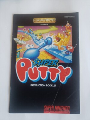 Super Putty (Super Nintendo SNES) Instruction Manual Only / No Game 