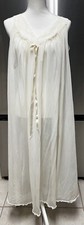 Vintage GMc White Chiffon Negligee With Peignoir. 1950 s, 60 s. Nightgown