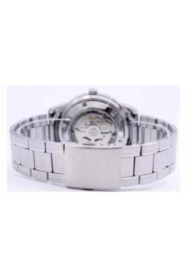 Seiko 5 Orologio Uomo Automatico SNKM87K1: Cassa E Bracciale In Acciaio, Quadrante Nero, Vetro Minerale, Resistenza 50m. Stile Classico E Robusto.