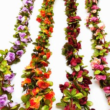 45Kopf Künstliche Hängepflanzen Rosen Kunstblumen Girlande Blatt Rebe Hochzeit