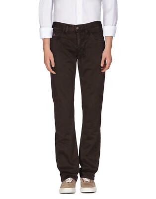 Napapijri Geographic Men's 5 Pocket Trousers / Pants Dark Brown - W33/L34