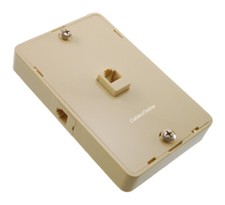 Wall Mount 3-Jack Phone Plate, Makes 3-Phone Jacks from 1-Connection