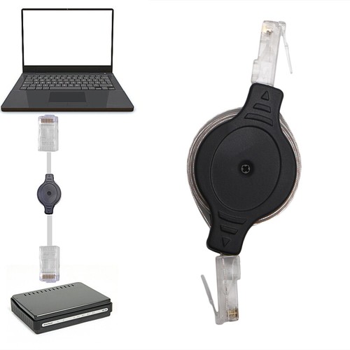 Ethernet Cord for Router PC Laptop TV box Retractable Patch Cord Cable 1.5m - Afbeelding 3 van 8