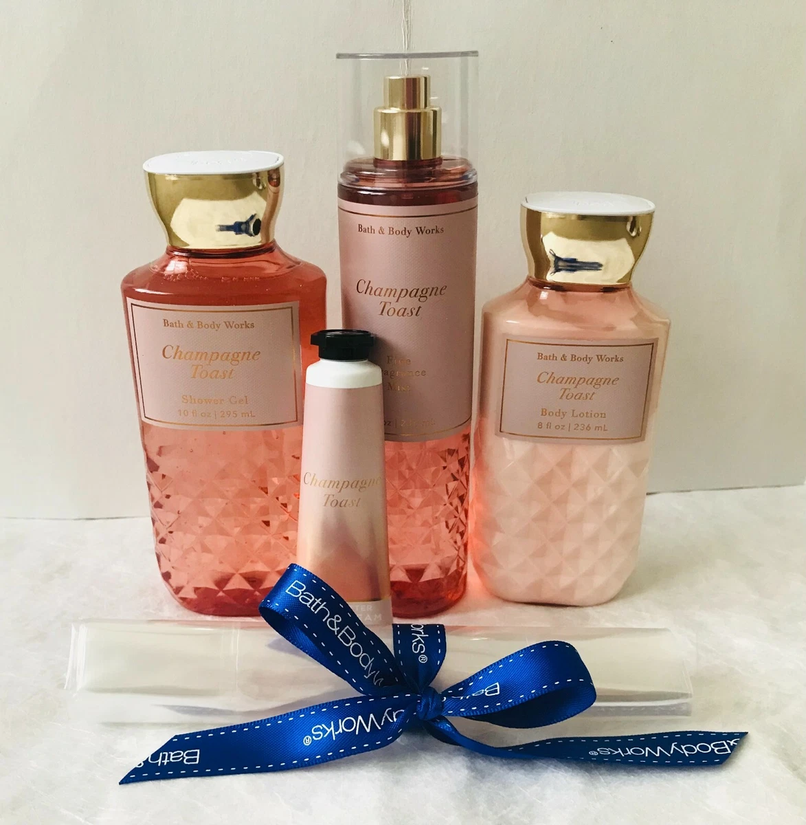 Bath & Body Works CHAMPAGNE TOAST Mist Lotion Shower Gel & Hand Cream GIFT  SET