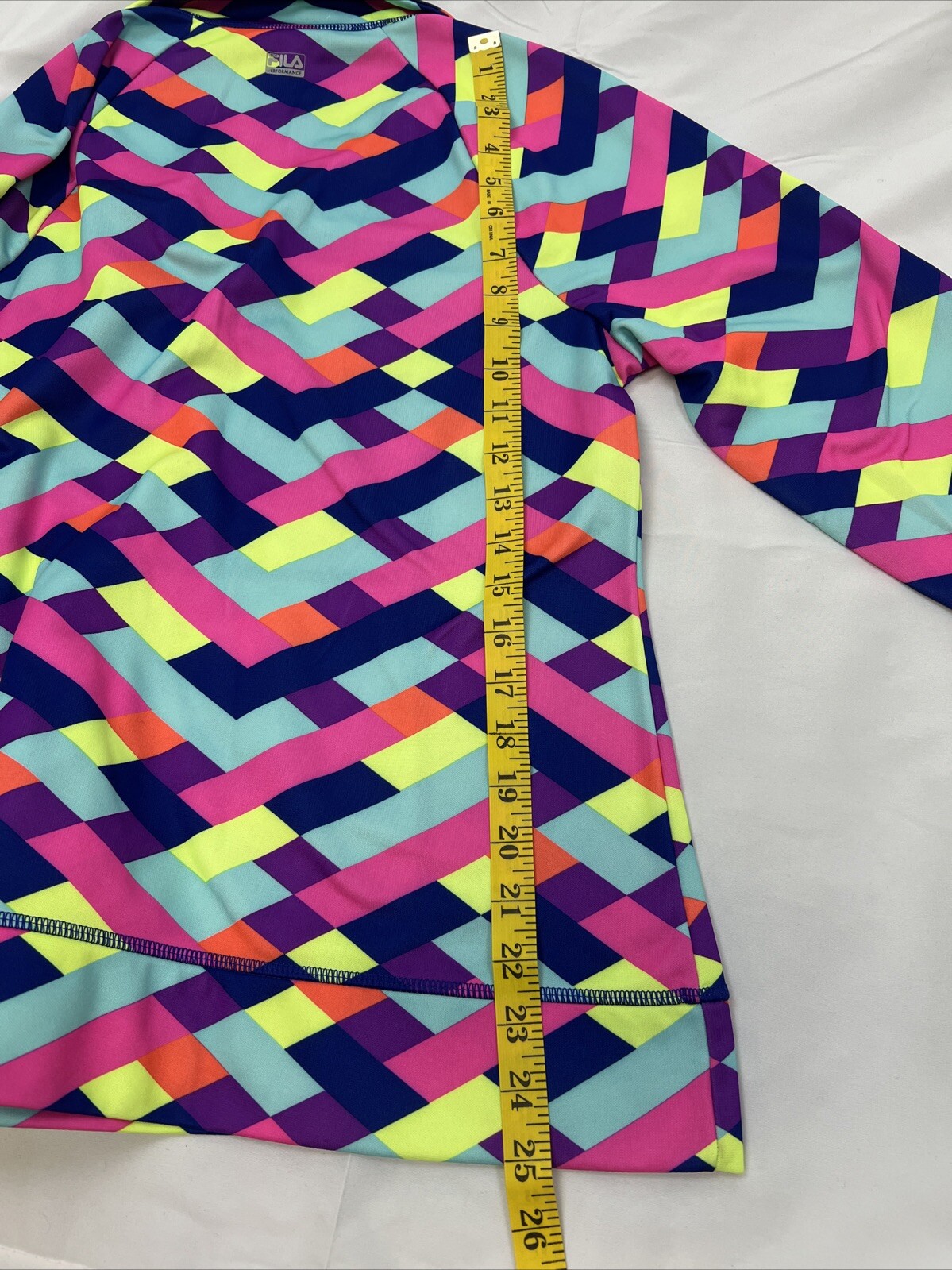 Giacca donna Fila Sport taglia media 1 4 zip pullover multicolore brillante