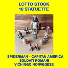LOTTO STOCK STATUETTE SPIDERMAN CAPITAN AMERICA SOLDATI ROMANI VICHINGO NORVEGIA
