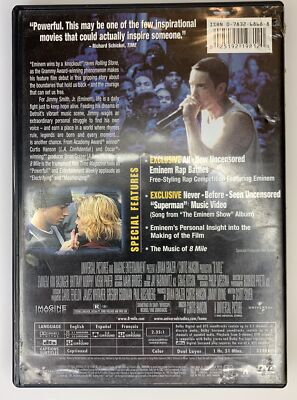 8 Mile - Eminem & Kim Basinger DVD With Rap Battles And Music