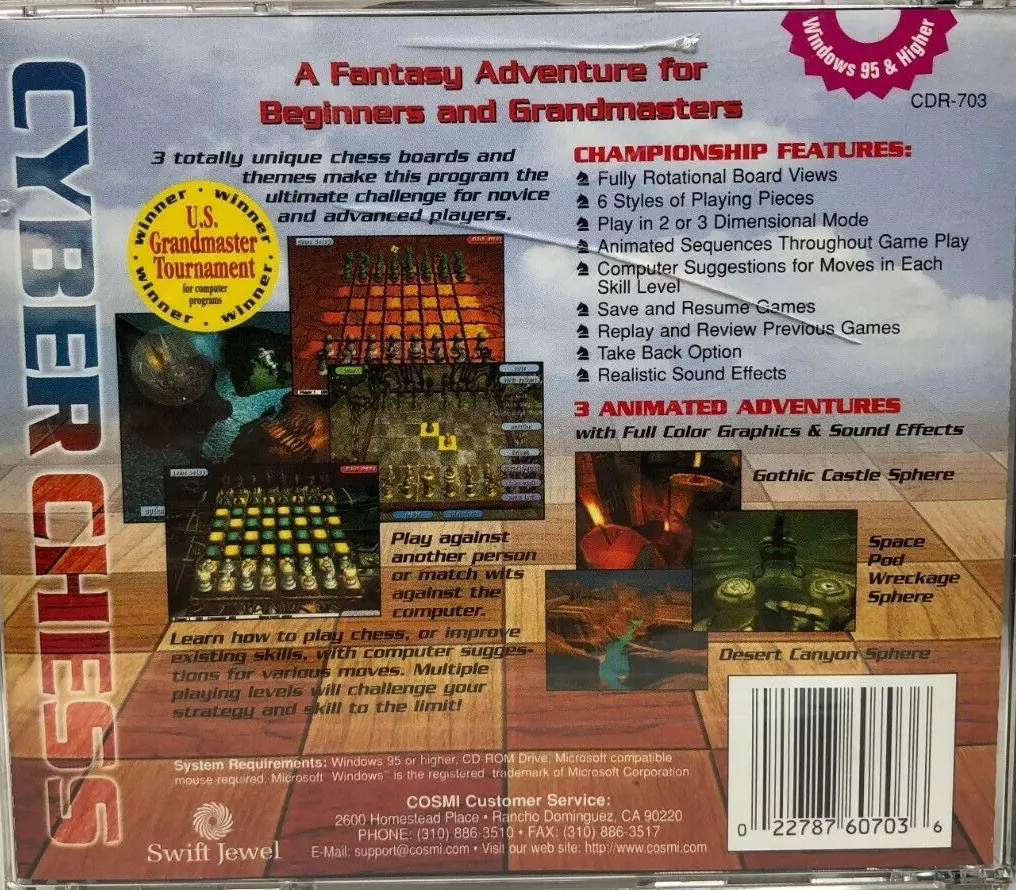 Cyber Chess : A Fantasy Adventure Game for Beginners & Grandmasters  022787607036