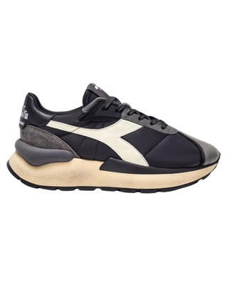 Shoes Diadora Heritage Mercury Elite Trainers Unisex Leather Blend Black/White