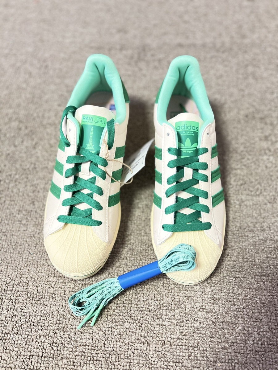 Size 7 - adidas Superstar x Ravi Restaurant Low Ecru Tint Green | eBay