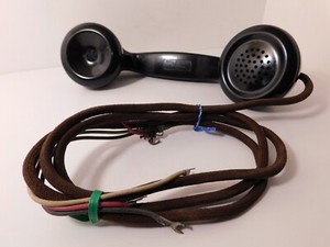 Antique Western Electric F1 Handset w/Cloth Cord 45" Long Tested Working in VGC