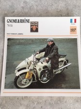 Gnome et Rhône 750 XA armée 1937 Carte moto Collection Atlas France