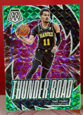 Trae Young 2023-24 Mosaic Basketball Thunder Road Green Trae Young 2023-24 Mosaic Basketball Thunder Road Green