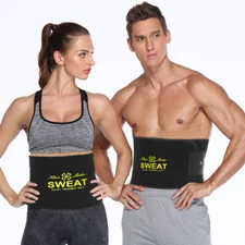 Women Men's Waist Trainer Abdomen Fat Burner Body Shaper Slim Girdle Sweat Belt
