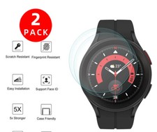 2X Tempered Glass Screen Protector for Samsung Galaxy Watch5 40/44mm /Pro 45mm