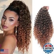 XSASLYET Ponytail Extension 18 Inch Drawstring Ponytail for Black Women Pony