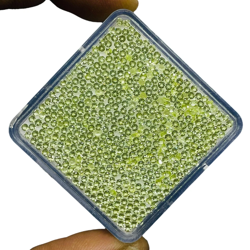 VVS 500 Stück Natürlich Peridot 1.8mm Rund Schliff Top Qualität Unbehandelt - Bild 4 von 4