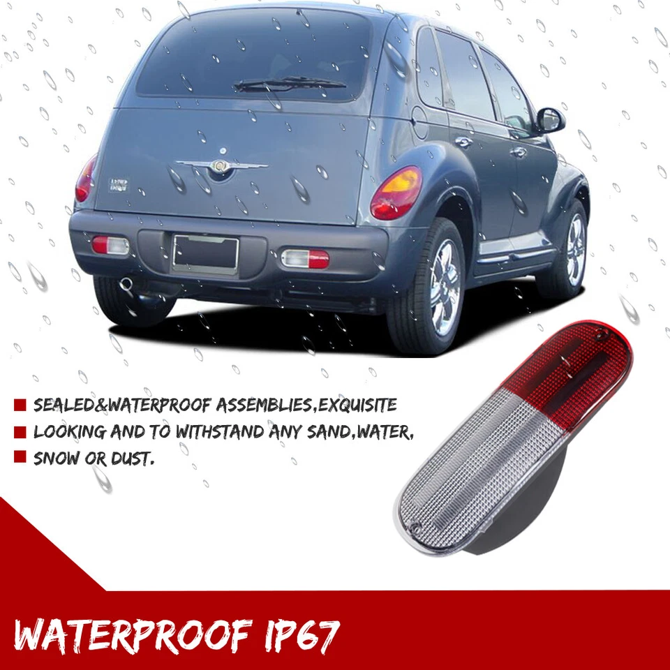 Par de lentes reflectoras de luz inversa de respaldo izquierda y derecha para Chrysler PT Cruiser 01-05 Foto 3 de 4