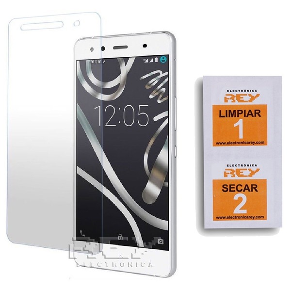 Protector Pantalla BQ AQUARIS X5 / X5 CYANOGEN Cristal Templado Toallita p413 vr