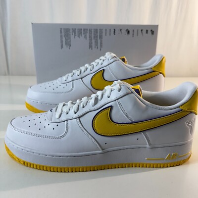 Nike Kobe Bryant x Air Force 1 Low Lakers Home Men's Size 14 NEW