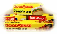 Tuff Built Trash Kitchen Lawn Leaf Waste Basket Food Sandwich Bags GoodSense 