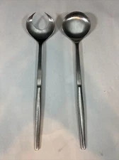 VTG Italy Fork Spoon Salad Serving Set Kalmar  Stainless Steel Salad Set MCM
