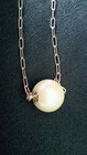 Vintage Caroline Emmons Single Pearl Necklace - Goldtone Link Chain — photo 6