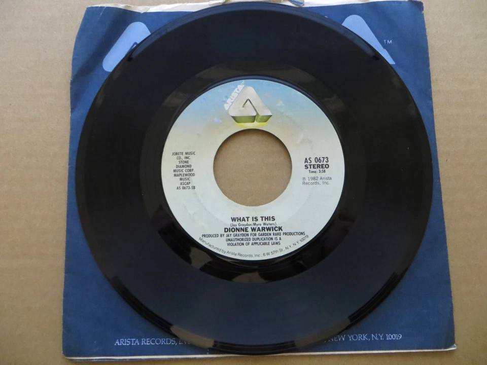 Dionne Warwick & Johnny Mathis – Friends In Love - 1982 Arista AS 0673 7" Single - Image 4 of 4