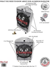 DR 3 Row Radiator Chevy Config,16" Fan-1937 Chevrolet Master Car V8 Conv #CC37CH